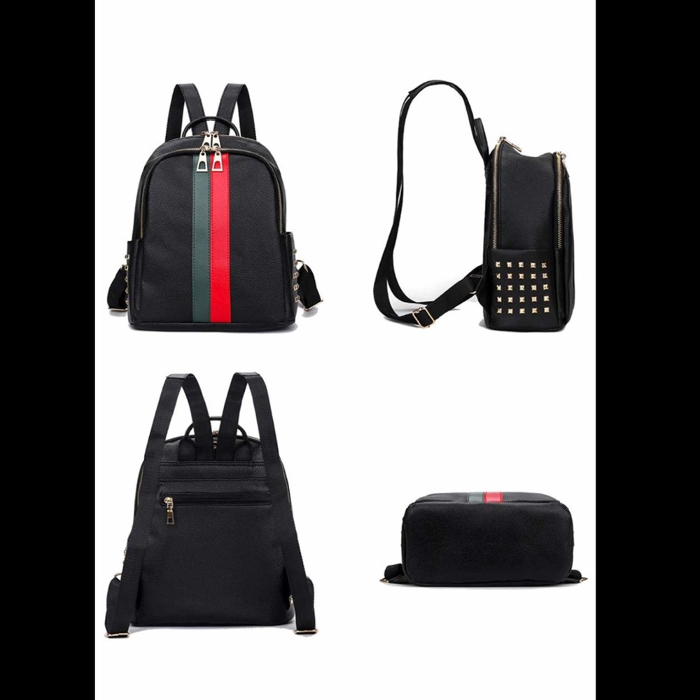 Mini Cute Small Backpack Green & Red